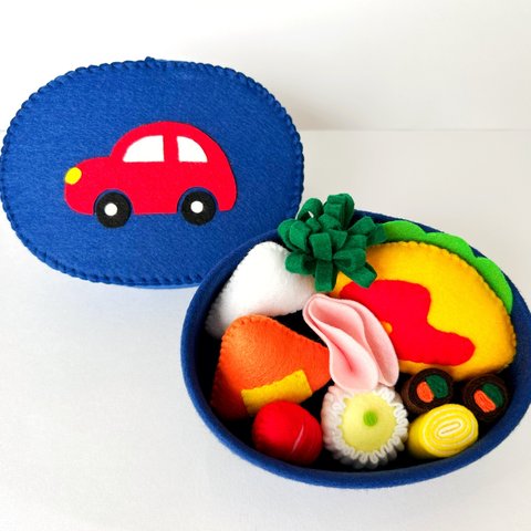 フェルト　ままごと お弁当　車