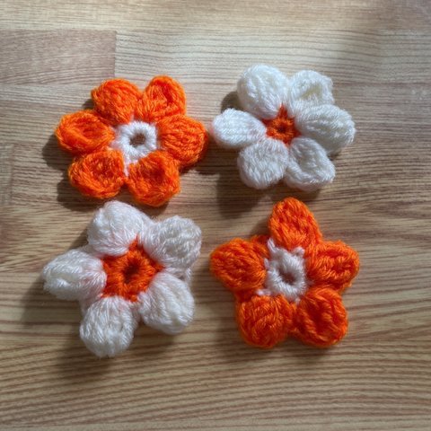 お花のモチーフ かぎ針編み