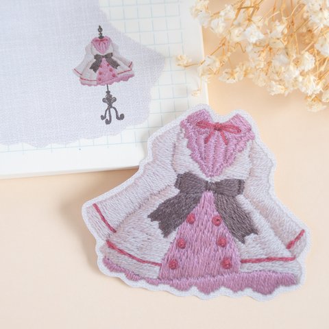 ダイカットメモ - 刺繍のお洋服 No.2