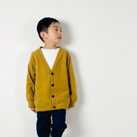 【型紙】ラグランカーディガン60-90/100-140サイズ　ベビー　キッズ　子供服