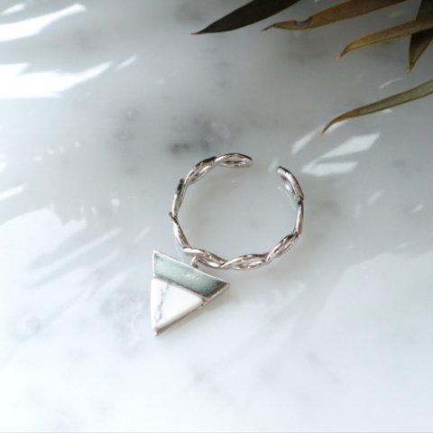 triangle marble ring