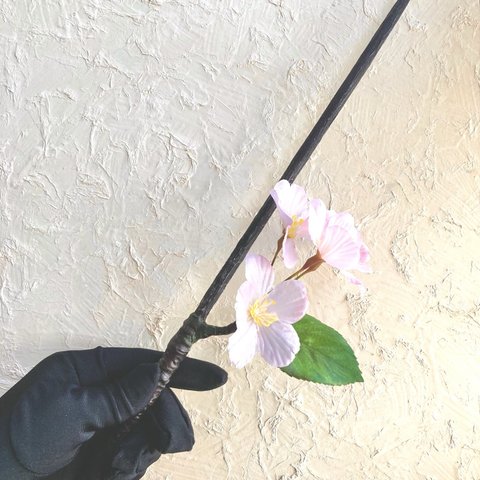 桜の花の魔法の杖(ナチュラル・右向き)  Magic Wand