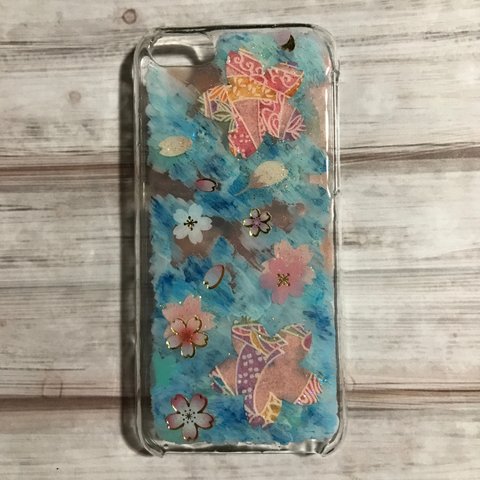 iPhone5C 青空と桜