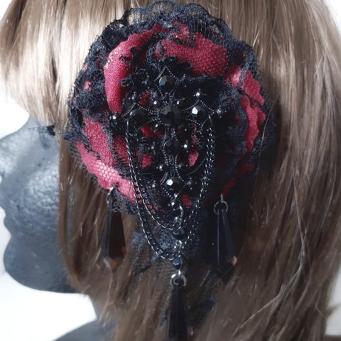 ゴシックローズ☆ヘアクリップ