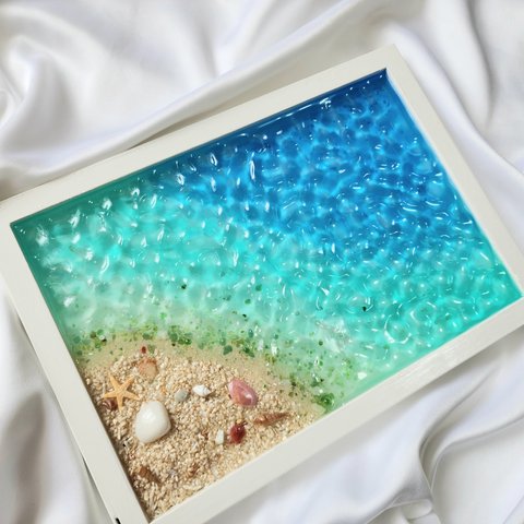 現品♢﻿海の波紋アート 海 sea オーシャン ocean 波 アート art インテリア 父の日