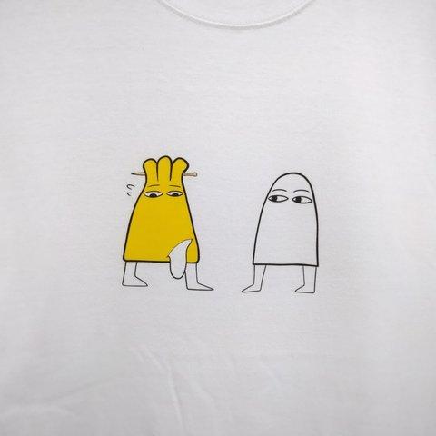 Tシャツ　男女兼用：メジェドTHE餅巾着