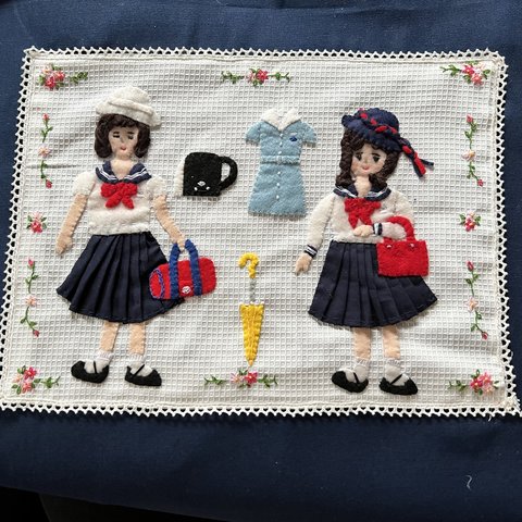 アップリケ　制服シリーズ　レッスンバッグ　東京女学館小学校　