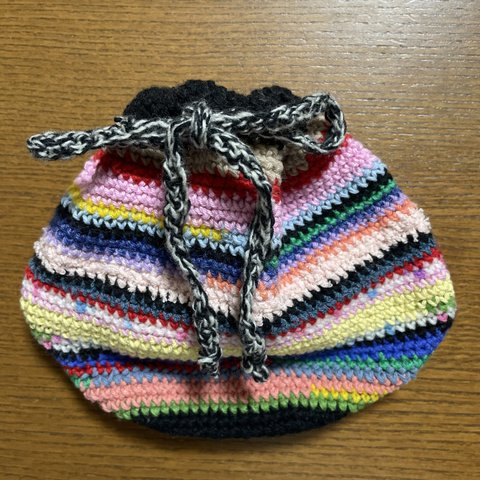 mini knit kinchaku