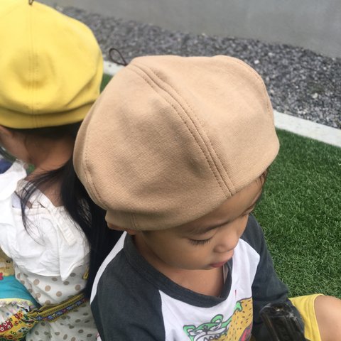 【ベビー・キッズ】綿麻ダブルニット ベレー帽