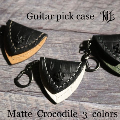 　本革ピックケース(Croco embossed:matte) NiLco≒de