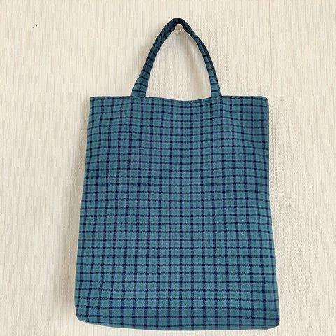 ファミリア風チェックblue★ mini bag 