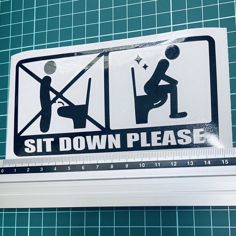 SIT  DOWN PLEASE ステッカー3