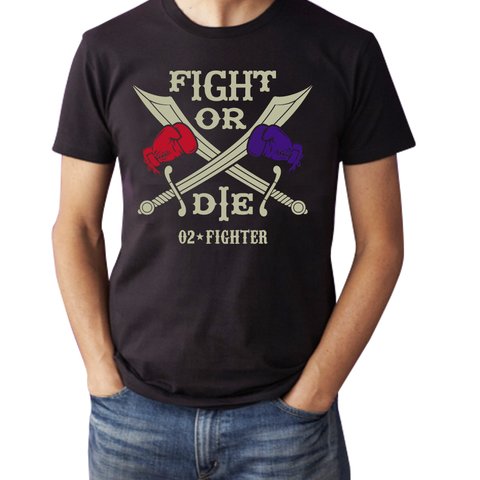 02☆FIGHETER （オツ☆ファイター）FIGHT or DIE 半袖Tシャツ