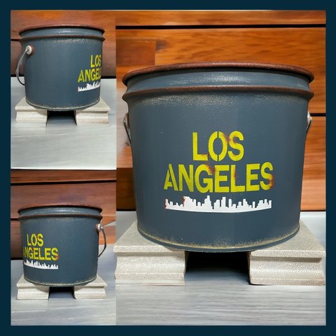 リメイクペール缶 『ロサンゼルス』鉢入れ プランター 多肉植物
