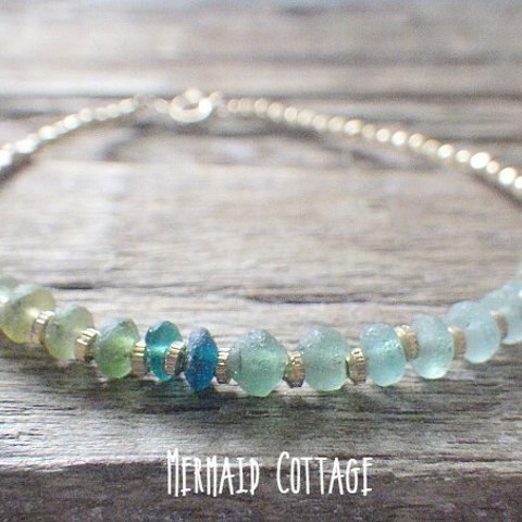 ☆再販☆Sea Roman Glass Bracelet *14kgf*