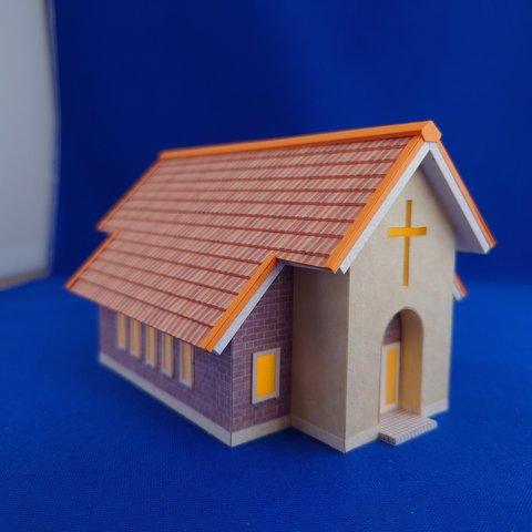 ▲オリジナル建築模型・教会▲スケール1/150 インテリア Ｎゲージ　鉄道模型