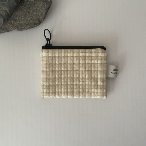 poitto10 ORGANIC COTTON STITCH POUCH ミドリ