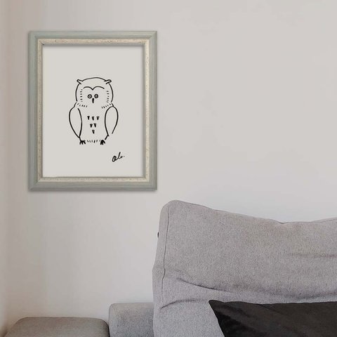 Owl / I103 / 北欧ポスター