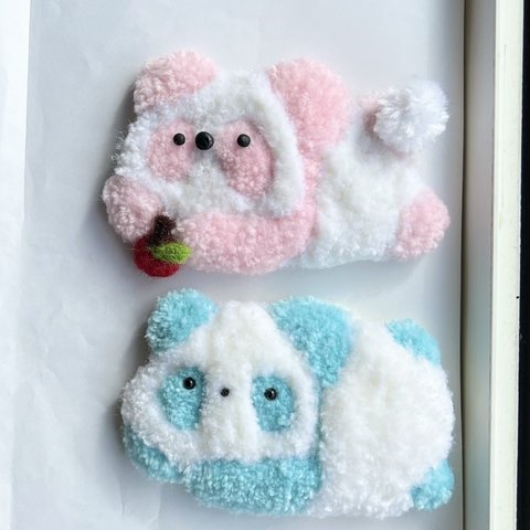 ちょっと大きい　パンダ　刺繍’(アップリケ)