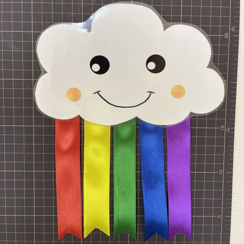 Rainbow Ribbon Craft🌈　ラミネート済み5個セット