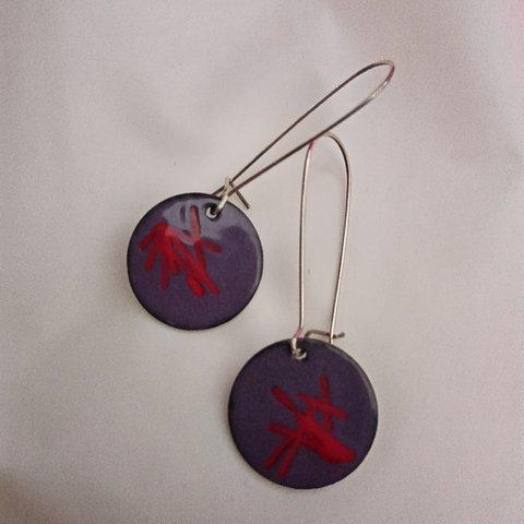 firework earrings purple2