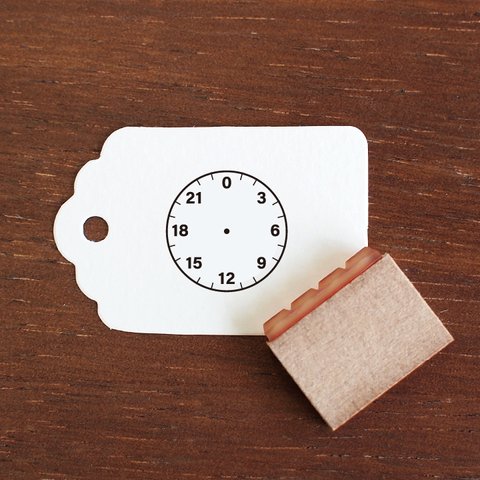 手帳スタンプ 時計 24時間表記 バーチカルサイズ（b-129）はんこ ハンコ