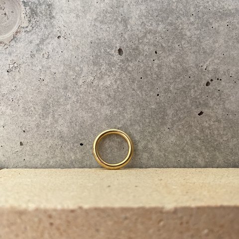 maru.ring 鏡面 おしゃれ 3.0mm幅 真鍮 BRASS RING 指輪 シンプル アクセサリー
