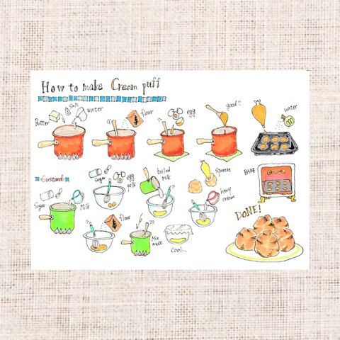 シュークリームの作り方 -How to make Cream puff-