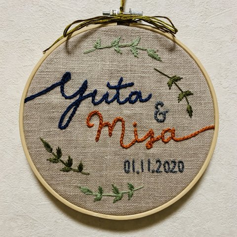 オーダーメイド刺繍　記念日