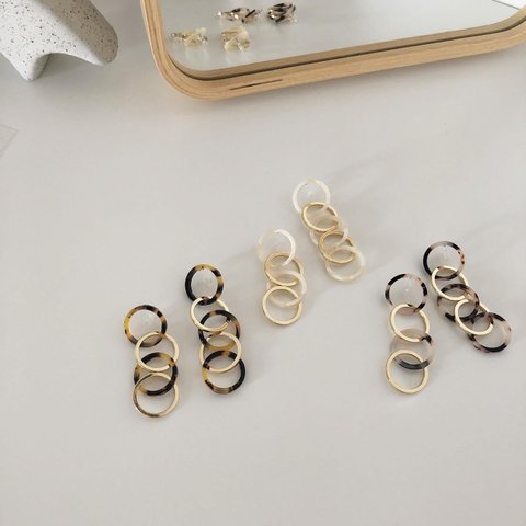 asymmetry big chain earring