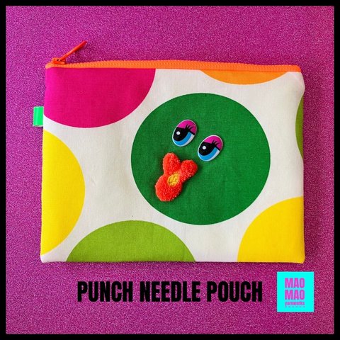 【パンチニードル×フラットポーチ C 】Punch Needle Flat Pouch C