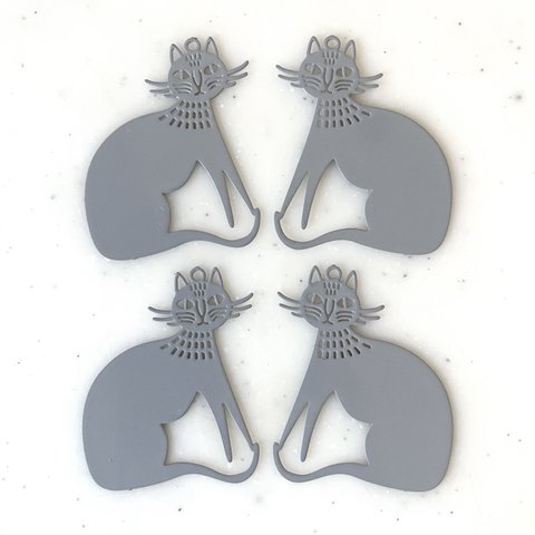 Grey Cat Pendant Tops