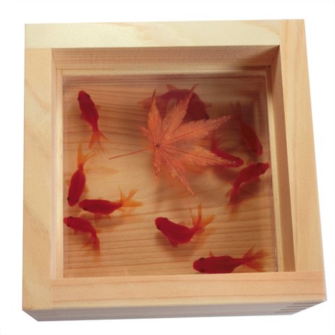 秋 紅葉 もみじ モミジ ひのきアート 「扇 紅葉」 プレゼントにおすすめ 3D金魚 琉金 もみじ プレゼントにおすすめ ギフト 贈り物 誕生日 結婚 退職 還暦 祝い 春 夏 秋 冬 お正月