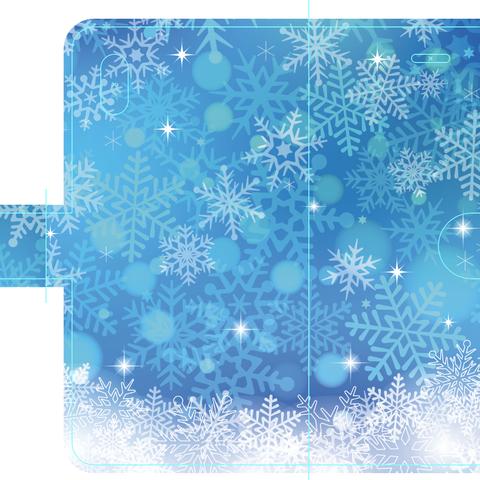新品送料無料 iPhoneケース 手帳型 雪の結晶3