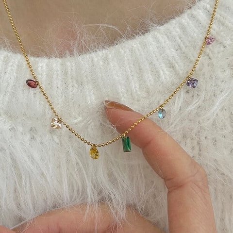 金アレ対応 316L colorful zirconia Jewelry (0257)