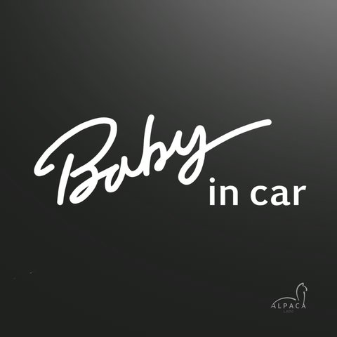 Baby in car「c」【おまけステッカー付】ベビーインカー　オリジナルステッカー　カーサイン