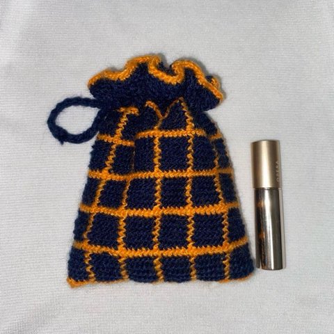 【編み物】 巾着袋
