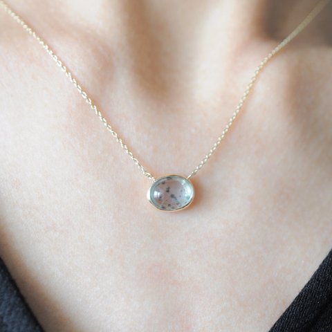 【K10】Moss Aquamarine Necklace モスアクアマリン ネックレス　№2