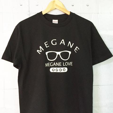 MEGANE LOVE Tシャツ(ブラック×ホワイト)