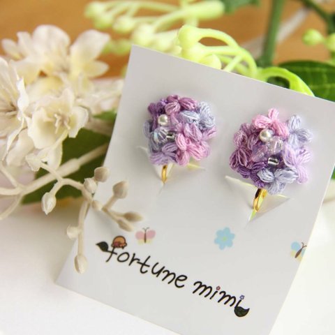 藤の花ビジューピアス＊イヤリング