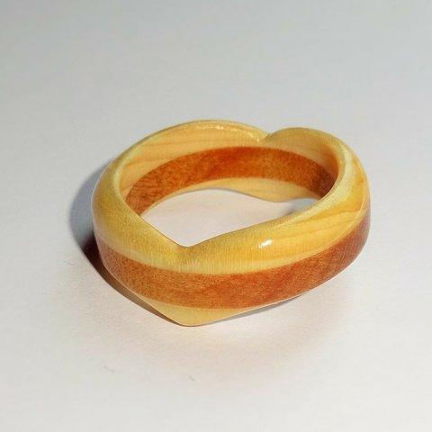 木の指輪　Ｈｅａｒｔ　木製リング