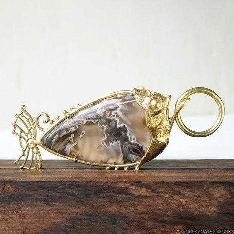 チューブ アゲート フィッシュ チャーム / Tube Agate Fish charms