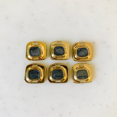 Black Gold Flamed Square Connectors