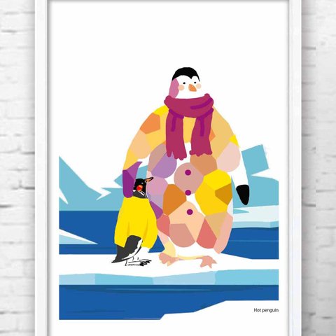 ビッグママ　イラスト　ペンギン　ポスター  A4　アートポスター　アートsei（イラスト・グラフィック・新着順）で検索　1082