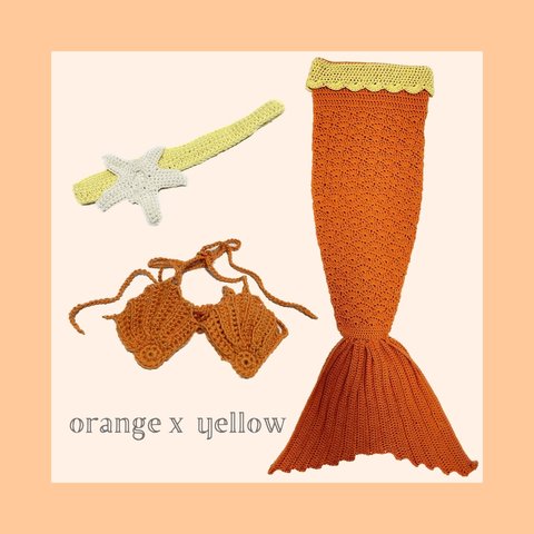 mermaid costume ~ M / orange x yellow ~