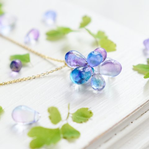 【ネックレス】紫陽花