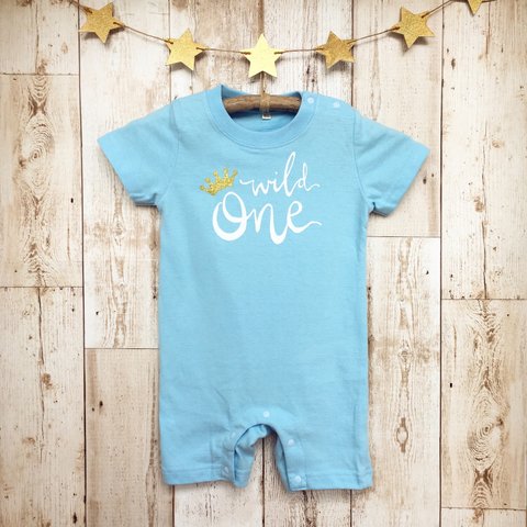 *SALE* "Wild One" 1st Birthday Onesie＊ベビーブルー＊