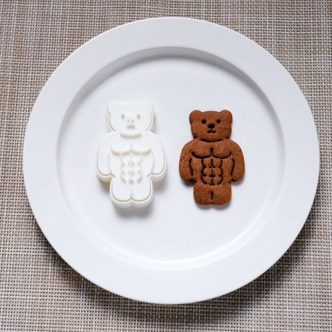 筋肉ムキムキくまさん（クッキーカッター・クッキー型）