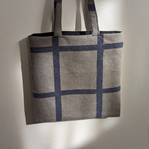 ブロックチェック《グレー》　mini bag