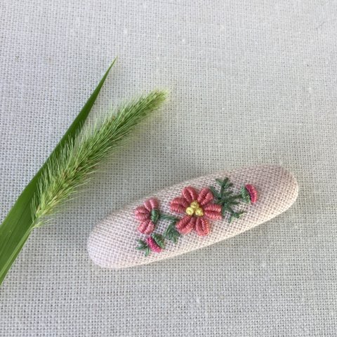 刺繍ミニクリップ コスモス